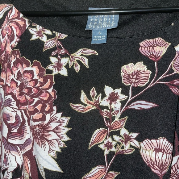 Beautiful purple, gold and black A line dress - Picture 3 of 4